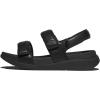 FitFlop womens F-mode Go Adjustable Flatform Back-strap Sandals(All Black)