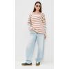 Free People Womens Nina Stripe Long Sleeve(Neutral Combo)