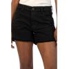 KUT from the Kloth Jane High-Rise Long Shorts w/Fray Hem(Black Jm)