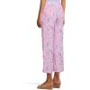 Lilly Pulitzer Women’s Brawley Linen Crop Pants(Rousseau Pink Barefoot Beachcombers)