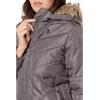 U.S. POLO ASSN. Chevron Cozy Faux Fur Lining Quilted Puffer with Cozy Faux Fur Hood(Castle Rock)