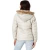 U.S. POLO ASSN. Chevron Cozy Faux Fur Lining Quilted Puffer with Cozy Faux Fur Hood(Winter Pearl)