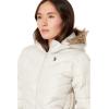U.S. POLO ASSN. Chevron Cozy Faux Fur Lining Quilted Puffer with Cozy Faux Fur Hood(Winter Pearl)