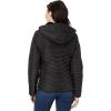 U.S. POLO ASSN. Chevron Quilted Moto Hooded Jacket with Rib Trim And Cozy Faux Fur Lining(Black)