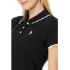 U.S. Polo Assn. Women’s Classic Stretch Pique Polo Shirt(Black)