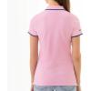 U.S. Polo Assn. Women’s Classic Stretch Pique Polo Shirt(Classic Pink)