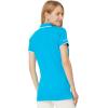 U.S. Polo Assn. Women’s Classic Stretch Pique Polo Shirt(Downtown Blue)