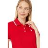 U.S. Polo Assn. Women’s Classic Stretch Pique Polo Shirt(Engine Red)