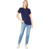 U.S. Polo Assn. Women’s Classic Stretch Pique Polo Shirt(Evening Blue)