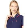 U.S. Polo Assn. Women’s Classic Stretch Pique Polo Shirt(Evening Blue)