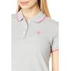 U.S. Polo Assn. Women’s Classic Stretch Pique Polo Shirt(Heather Grey)