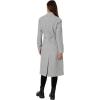Wool Blend Coat with Overlapping Collar by Avec Les Filles(Grey)