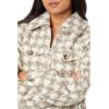 Zip-Front Printed Jacket by Avec Les Filles(Tan/Cream Houndstooth)
