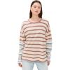 Free People Womens Nina Stripe Long Sleeve(Neutral Combo)