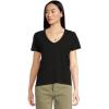 Madewell Women’s Northside V-Neck Tee(Jet Black)