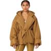 Norma Kamali womens Hooded Sleeping Bag Jacket W/Drawstrings(Woods)