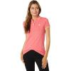 U.S. Polo Assn. Women’s Classic Stretch Pique Polo Shirt(Calypso Coral)