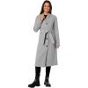Wool Blend Coat with Overlapping Collar by Avec Les Filles(Grey)