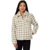 Zip-Front Printed Jacket by Avec Les Filles(Tan/Cream Houndstooth)