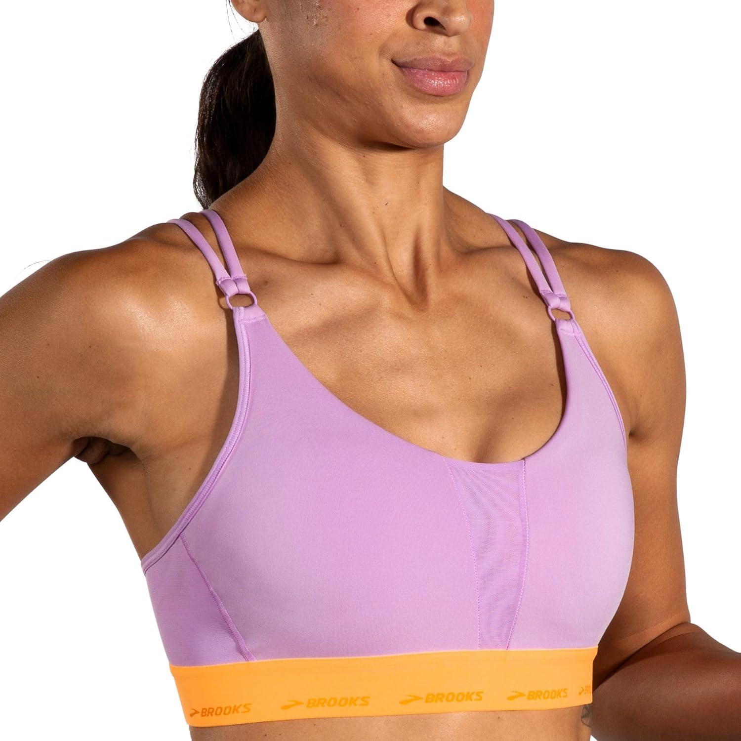 imageBrooks Womens Plunge 30 Sports Bra for Running Workouts ampamp SportsBright OrchidOrange Pop
