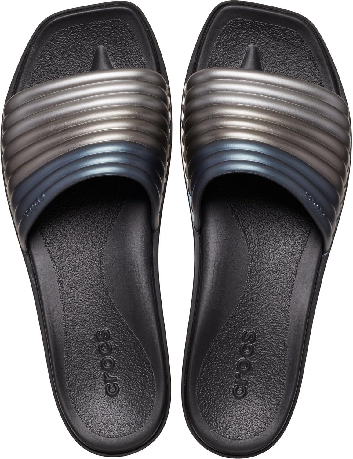 imageCrocs Womens Miami Slide SandalMetallic Black