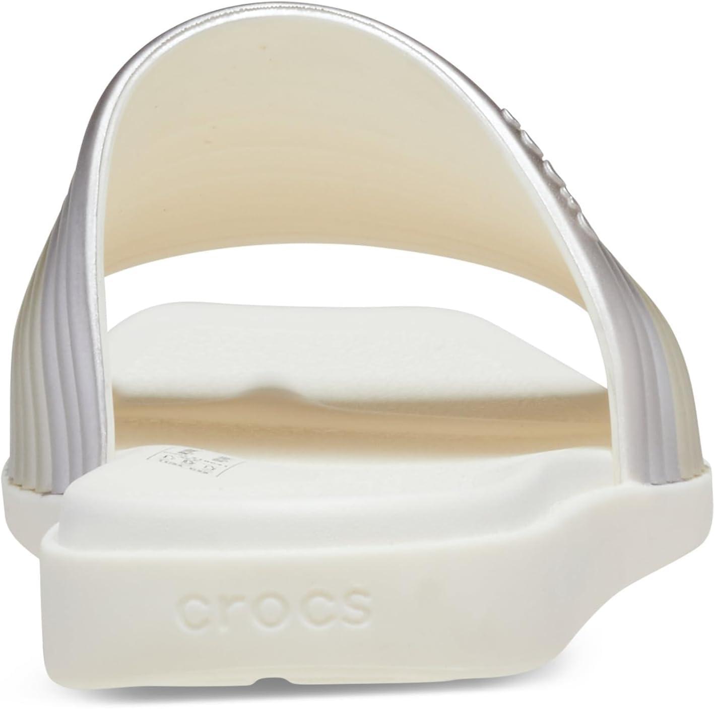 imageCrocs Womens Miami Slide SandalMetallic Chalk