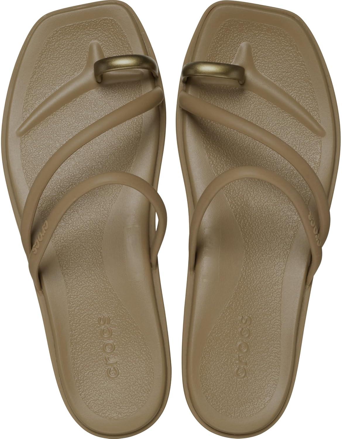 imageCrocs Womens Miami Toe Loop SandalsSepia Metallic