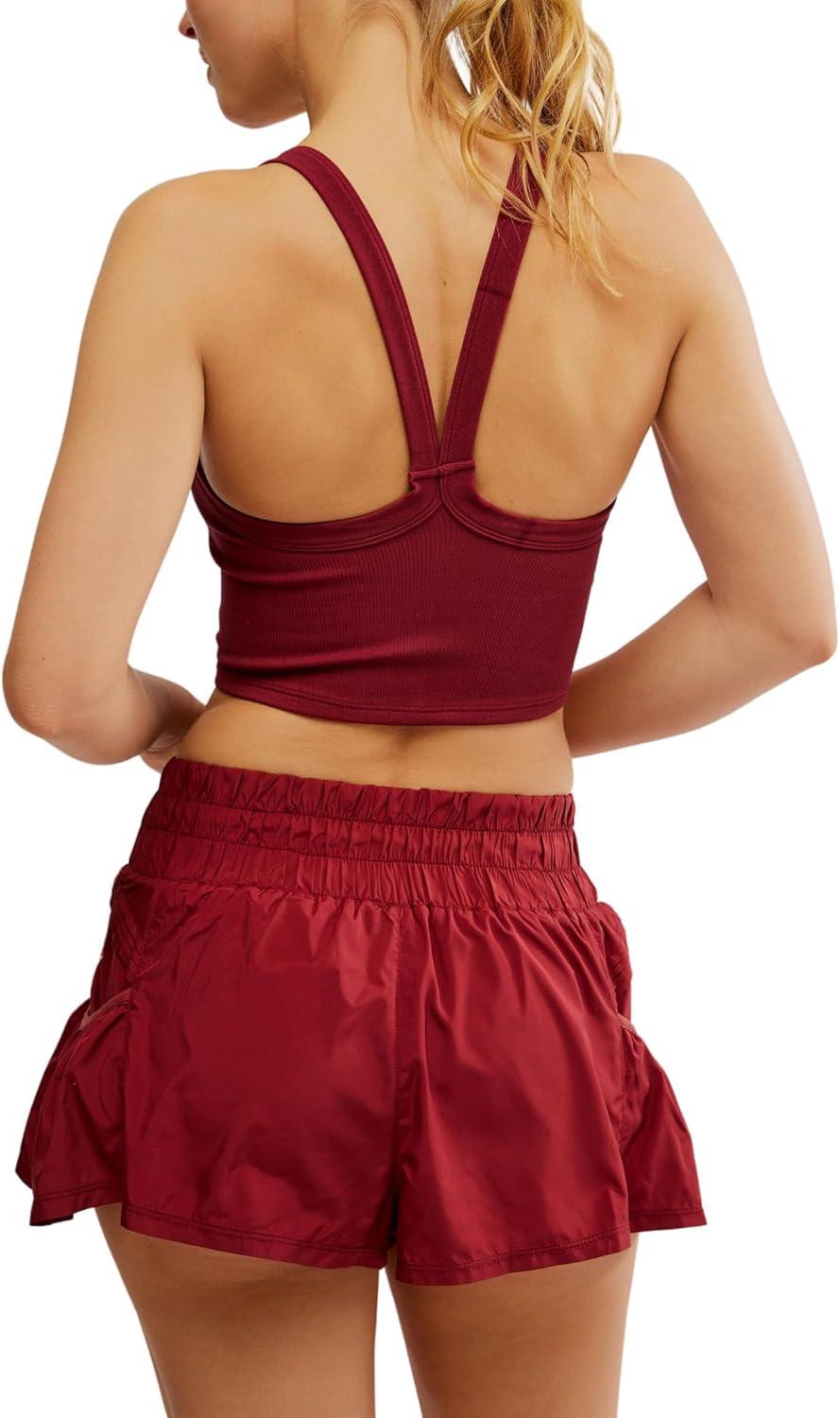 imageFree People Womens Get Your Flirt on ShortsSour Cherry