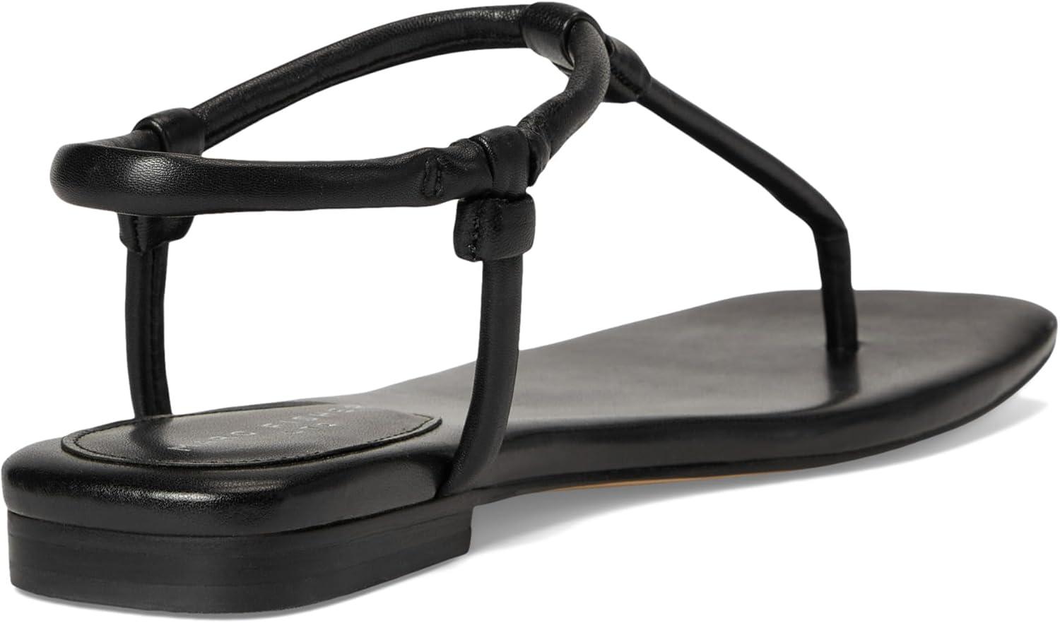 imageMarc Fisher LTD Womens Maycee Flat SandalBlack Leather