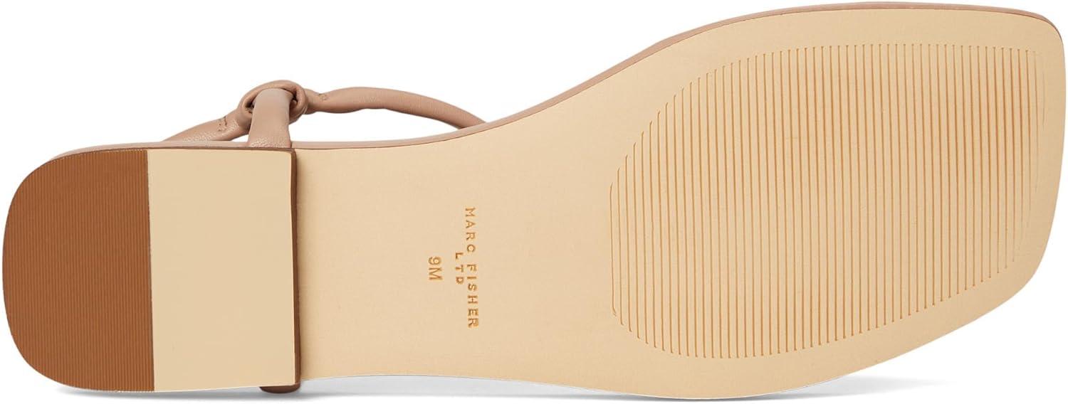 imageMarc Fisher LTD Womens Maycee Flat SandalLight Natural Leather