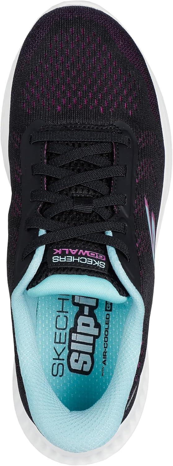 imageSkechers Womens Go Walk Now Hands Free Slipins SneakerBlackPurple