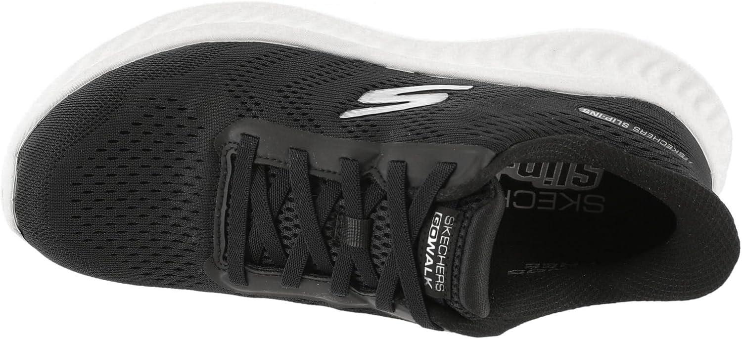 imageSkechers Womens Go Walk Now Hands Free Slipins SneakerBlackWhite