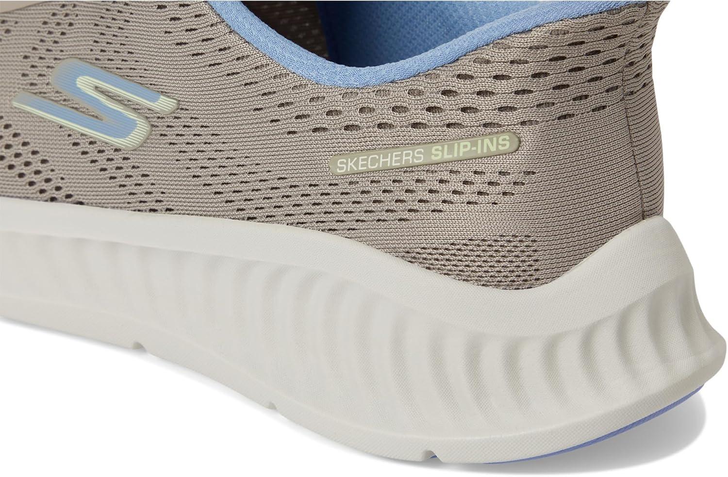 imageSkechers Womens Go Walk Now Hands Free Slipins SneakerTaupeBlue
