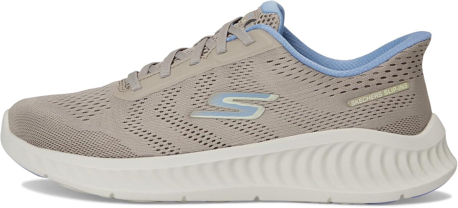 imageSkechers Womens Go Walk Now Hands Free Slipins SneakerTaupeBlue