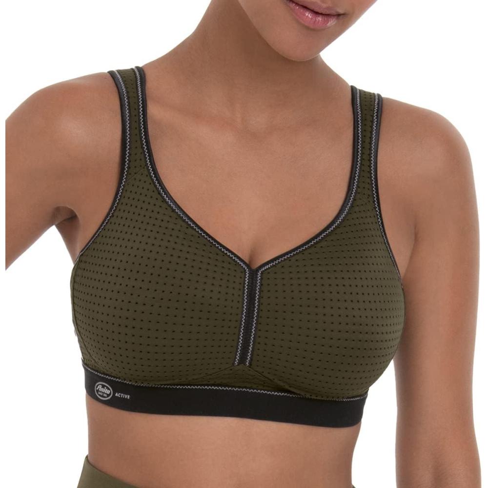 imageAnita Womens Performance Sports Bra Maximum SupportDark OliveBlack