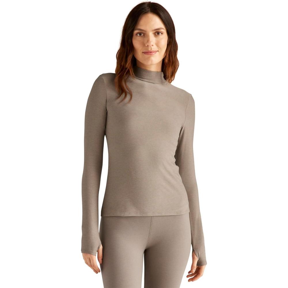 imageBeyond Yoga Womens Featherweight Moving On PulloverBirch Heather
