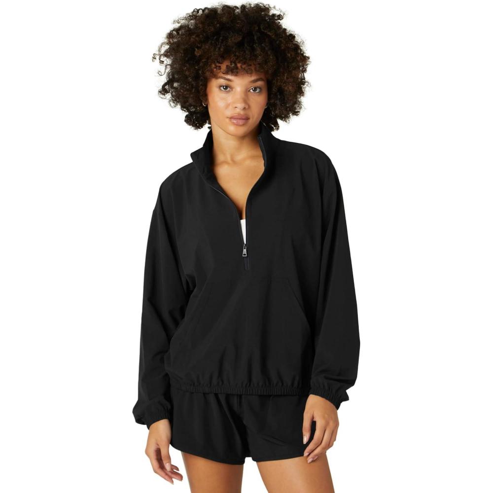 imageBeyond Yoga Womens In Stride Half Zip PulloverTrue Black