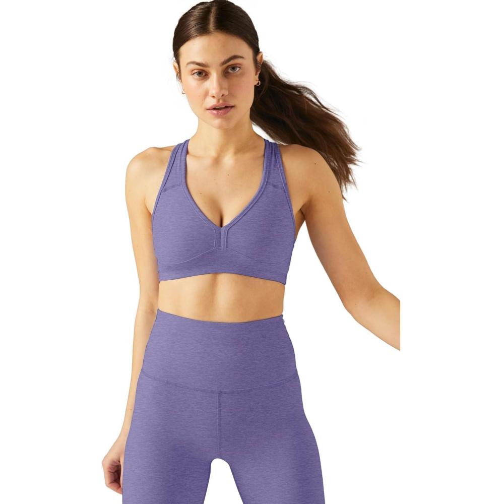 imageBeyond Yoga Womens Spacedye Lift Your Spirits BraIndigo Heather