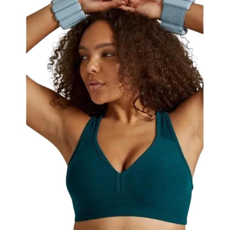 imageBeyond Yoga Womens Spacedye Lift Your Spirits BraMajestic Blue Heather