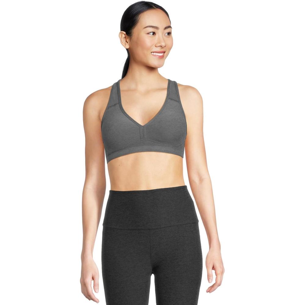 imageBeyond Yoga Womens Spacedye Lift Your Spirits BraTrue Gray Heather