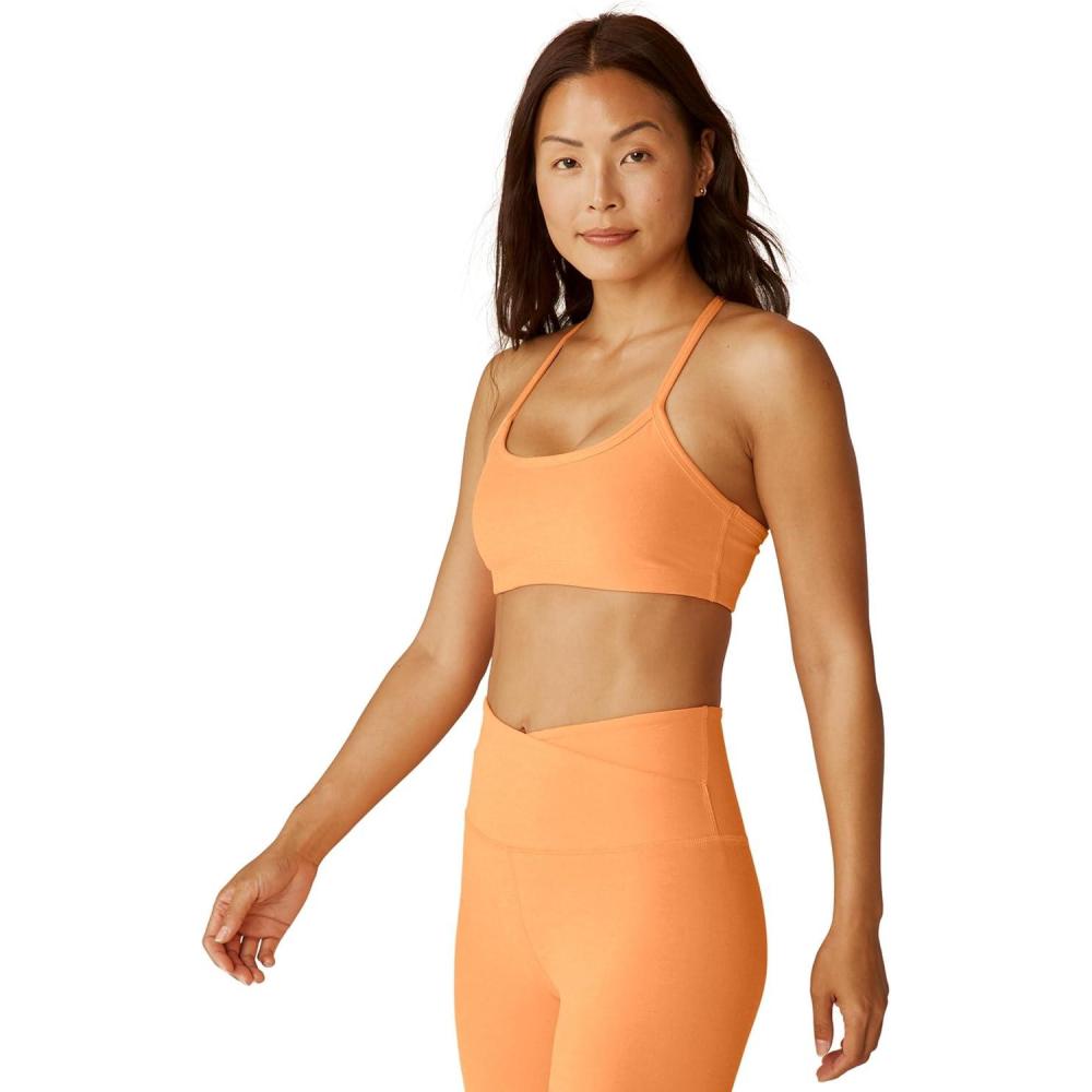 imageBeyond Yoga Womens Spacedye Slim Racerback BraMarmalade Heather