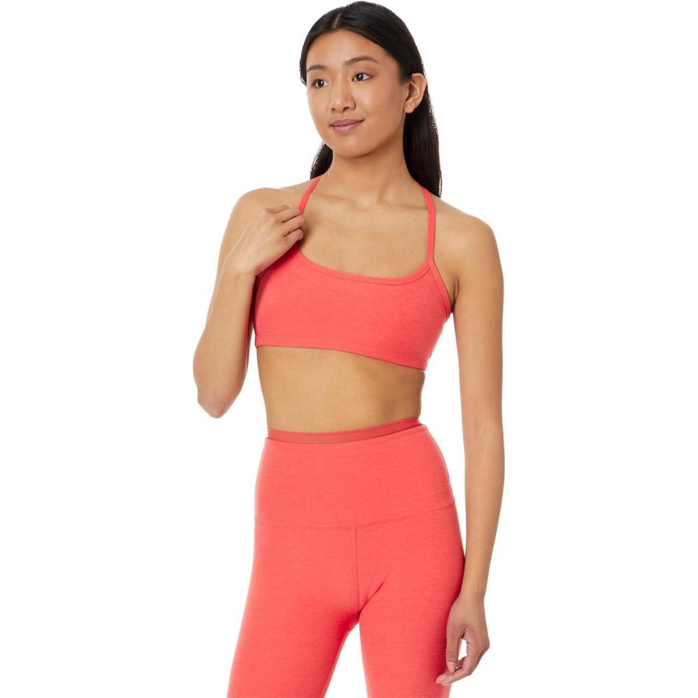 imageBeyond Yoga Womens Spacedye Slim Racerback BraRed Ash Heather