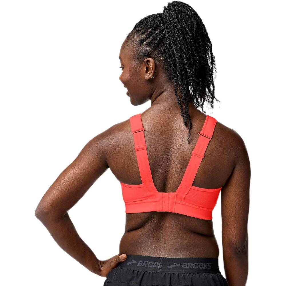 imageBrooks Womens Convertible 20 Sports Bra for High Impact Running Workouts and Sports with Maximum SupportNeo Cayenne