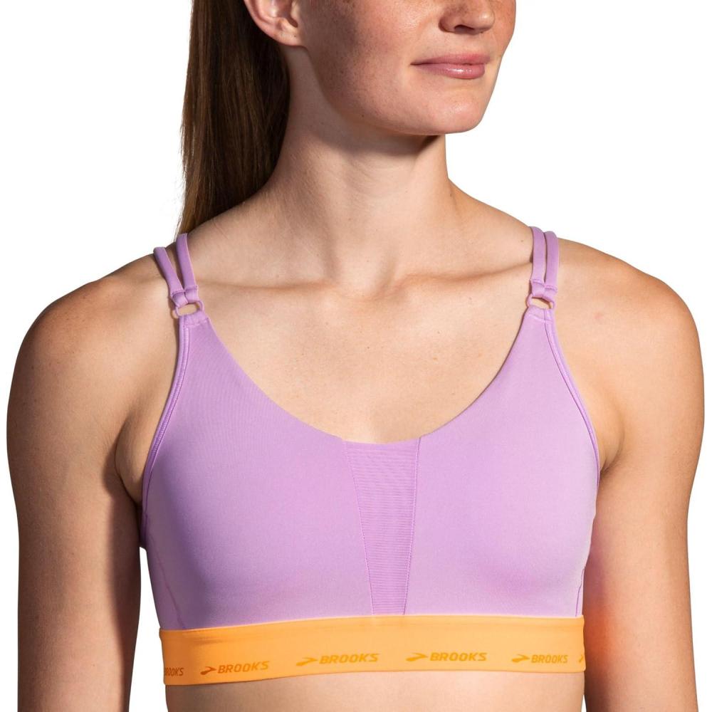 imageBrooks Womens Plunge 30 Sports Bra for Running Workouts ampamp SportsBright OrchidOrange Pop
