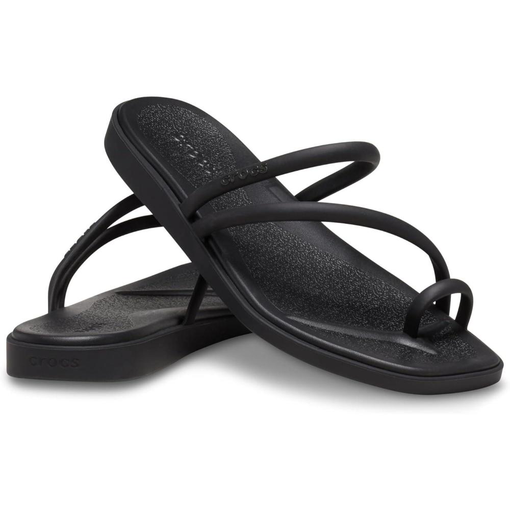imageCrocs Womens Miami Toe Loop SandalsBlack