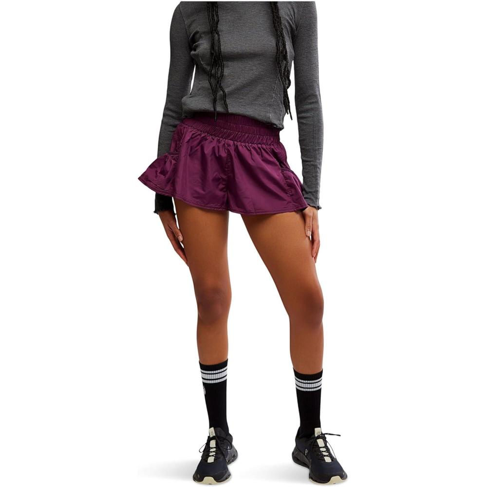 imageFree People Womens Get Your Flirt on ShortsBlack Cherry