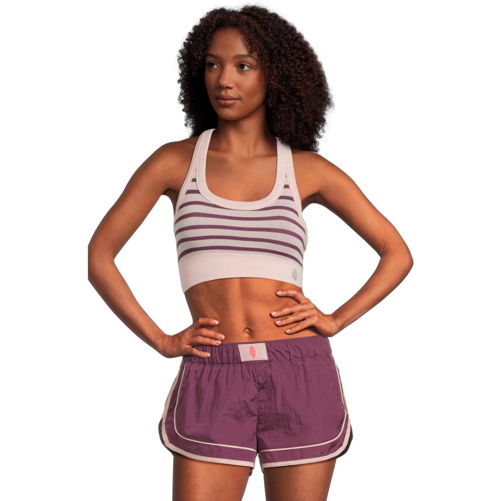 imageFree People Womens Stripe Go to BraDeep Mulberry