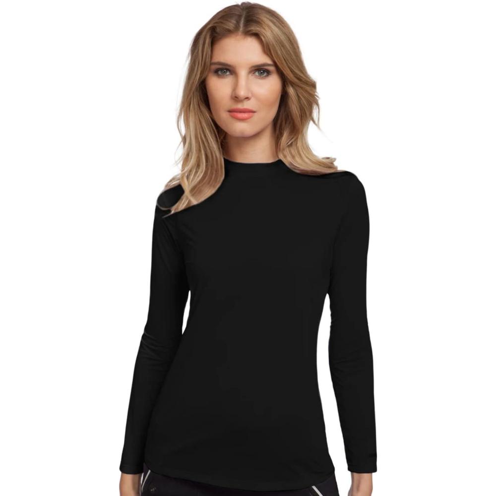 imageJamie Sadock Sunsense Mandarin Collar Layering Shirt for Women  Long Sleeves  Blended NylonJet