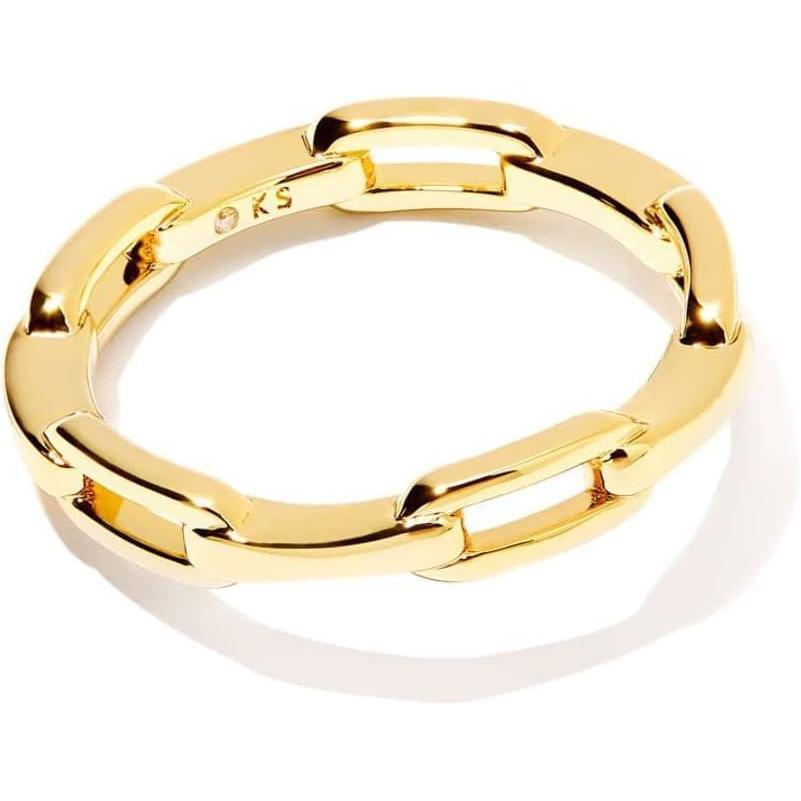 imageKendra Scott Andi Band Ring for Women  14K GoldPlated Construction  Square Link Chain DesignGold