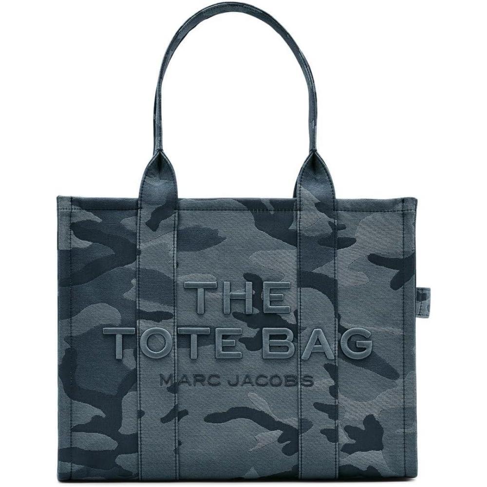 imageMarc Jacobs The Camo Jacquard Large Tote Bag  Jacquard Fabric Construction  Secure Zipper Top Closure Blue Multi One Size One Size